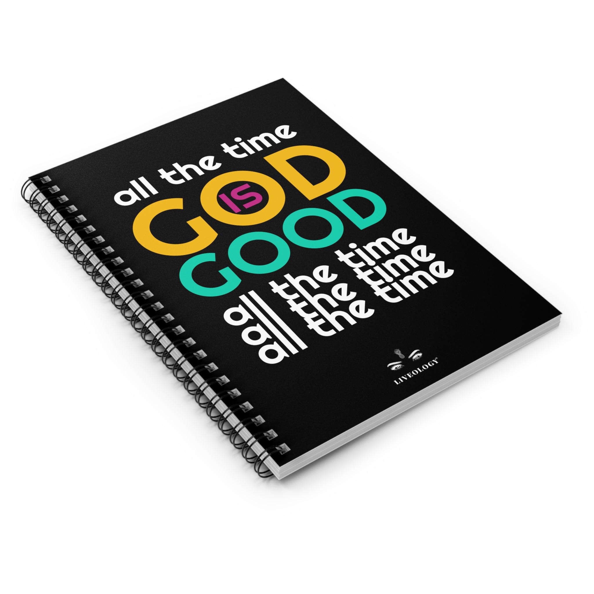 God is Good All the Time Spiral Notebook by Liveology® Pop Colors Unisex image 2