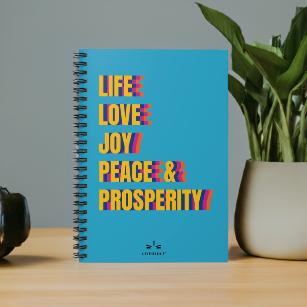 Life, Love, Joy, Peace & Prosperity Lined Spiral Notebook 6x8" image 2