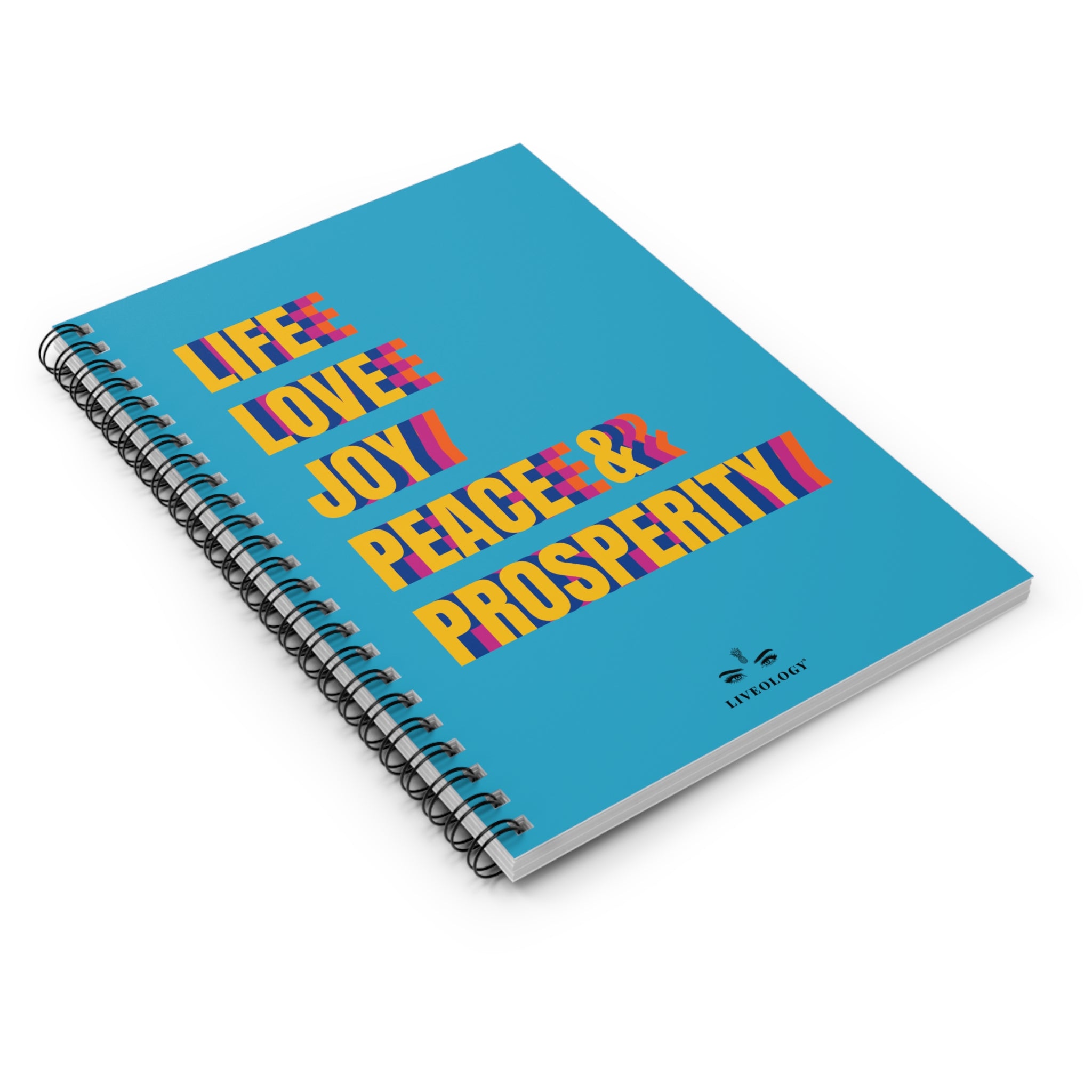 Life, Love, Joy, Peace & Prosperity Lined Spiral Notebook 6x8" image 4