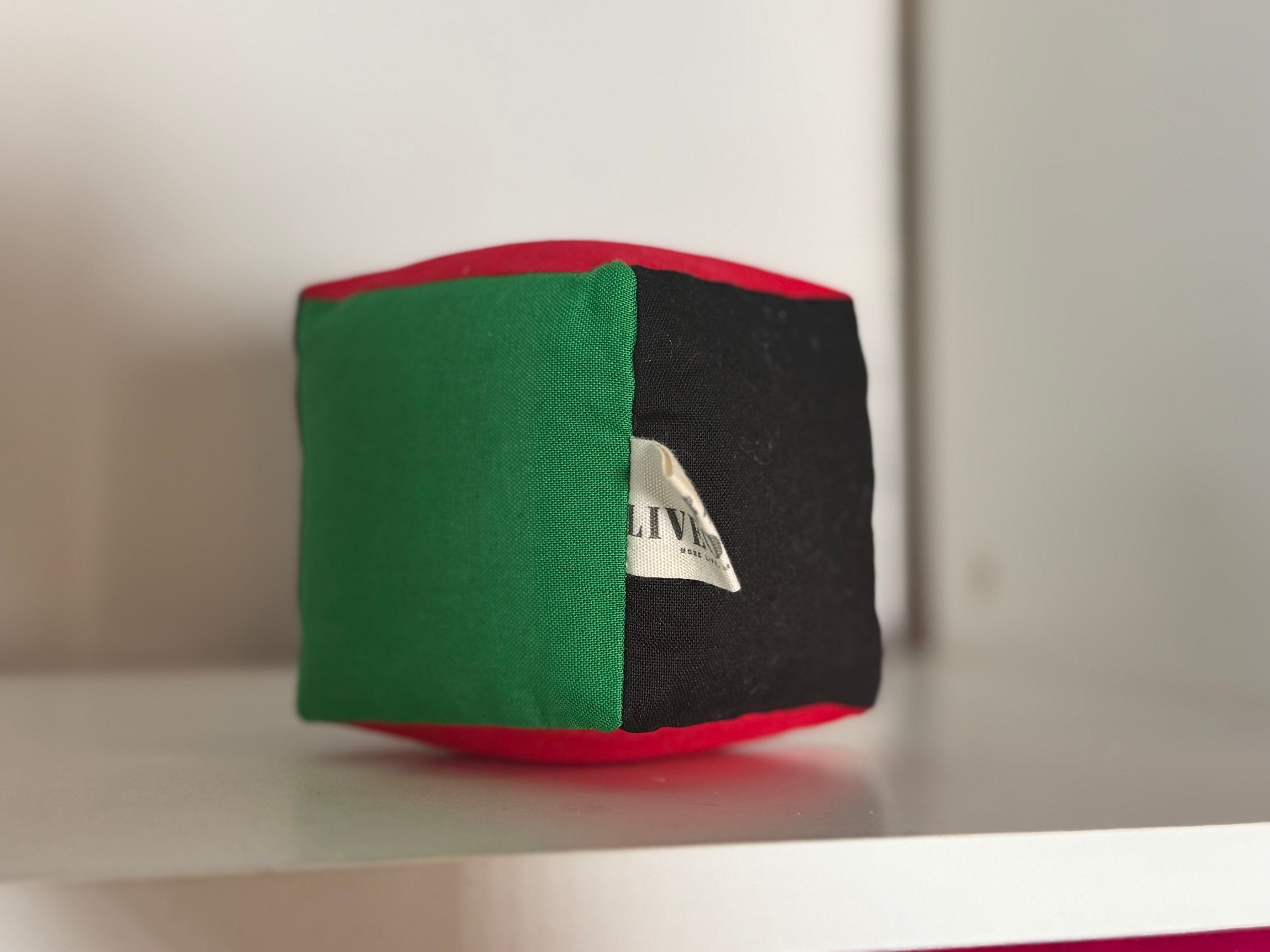 Colorful Cube Fabric Ball. 3” Plush Toy  image 4