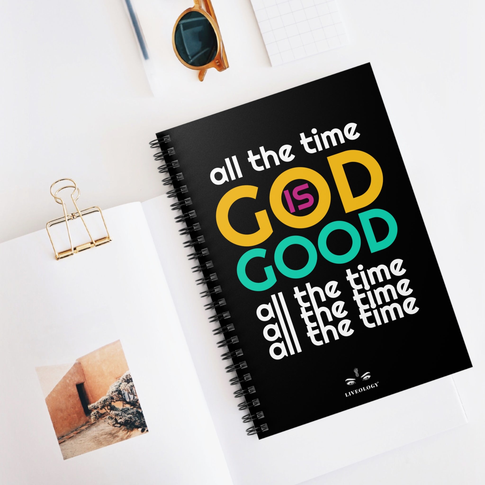 God is Good All the Time Spiral Notebook by Liveology® Pop Colors Unisex image 4