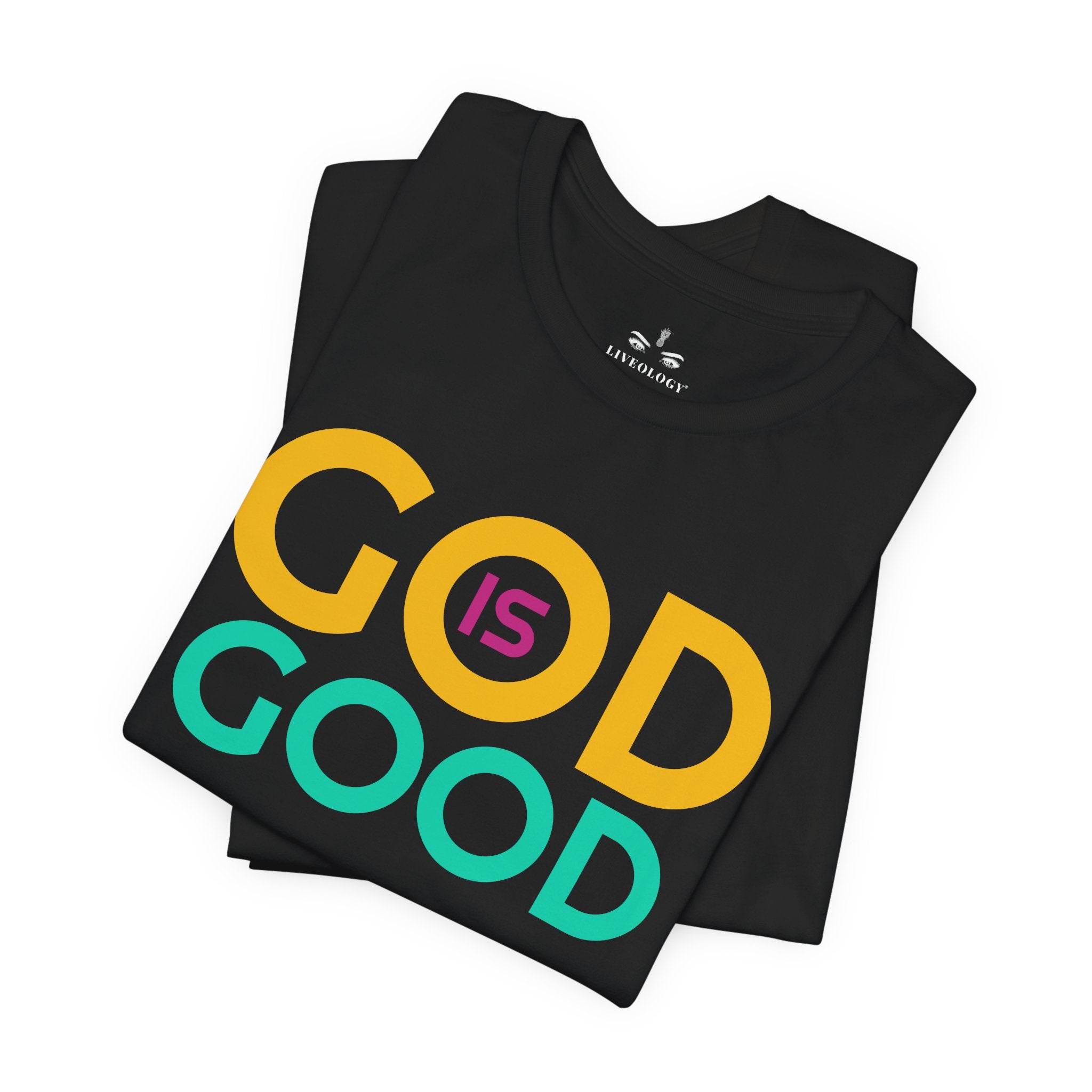 God is Good All the Time Tee by Liveology® Pop Colors Unisex image 3