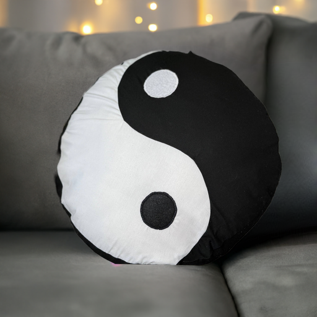 Yin/Yang Embroidered Meditation Cushion image 0