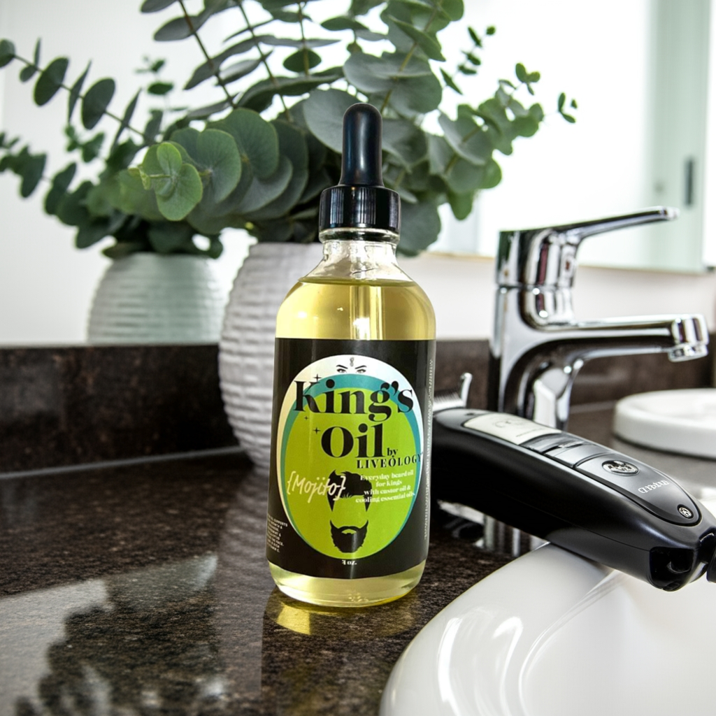 KING’S OIL {Mojito} Light Beard Oil Blend. eucalyptus + mint image 0