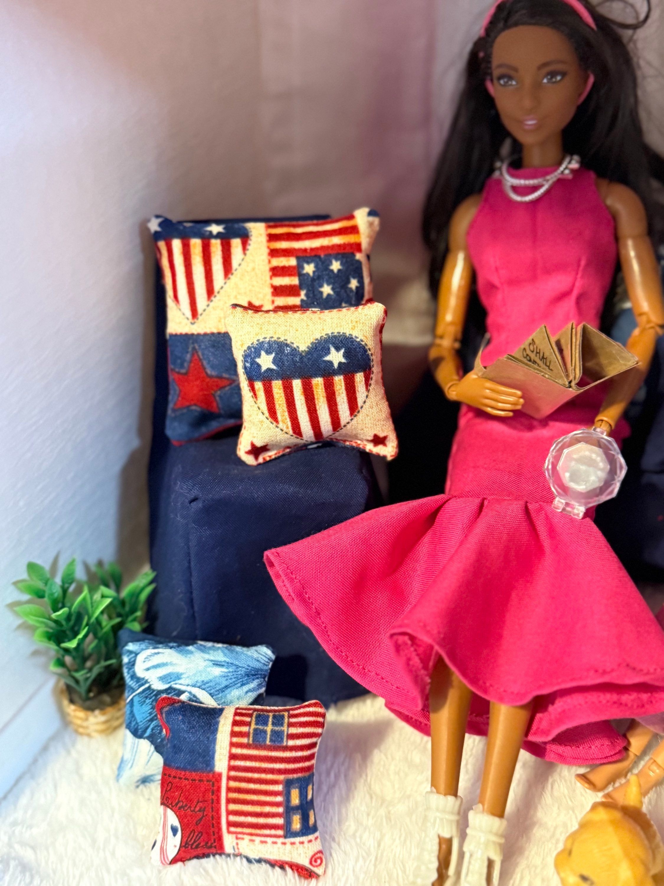 Miniature Throw Pillows 1:6 Size for Dolls image 2
