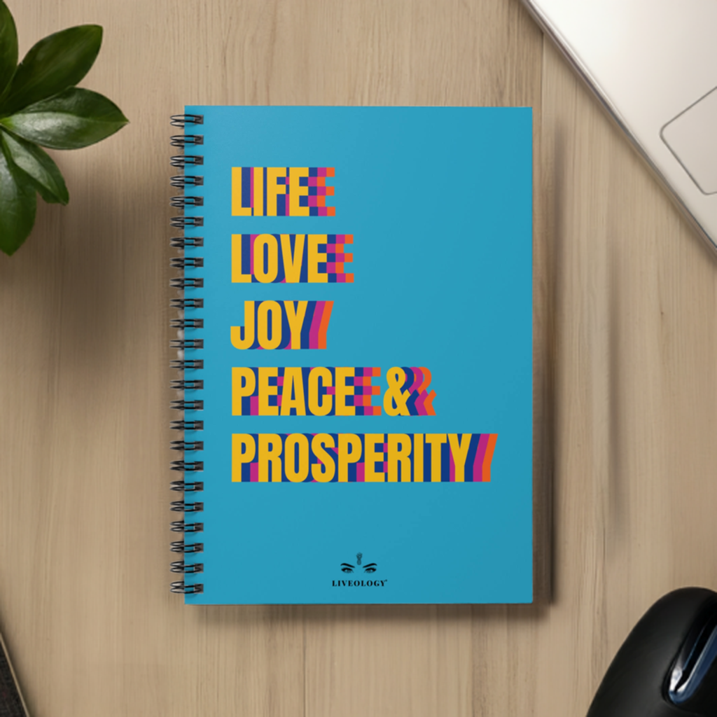 Life, Love, Joy, Peace & Prosperity Lined Spiral Notebook 6x8" image 0